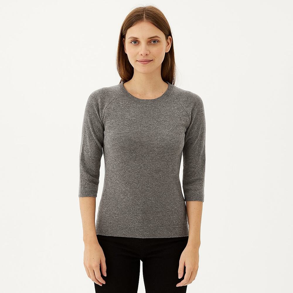 PURE Collection‎ Cashmere Pullover 3/4 Sleeve Sweater